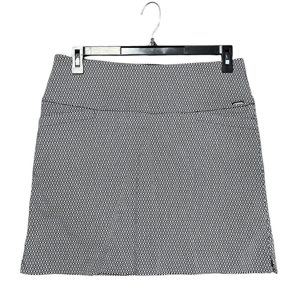 S.C. & CO. Large Skort Black White Tummy Control Pull On Pockets Tennis Golf